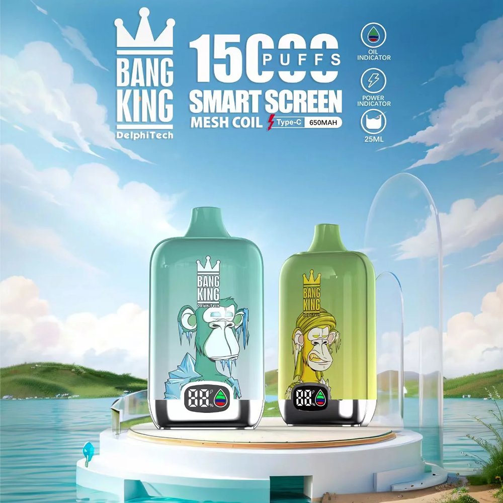 Bang King smartscreen 15000 Puffs Sell Well LED Display Disposable Vape