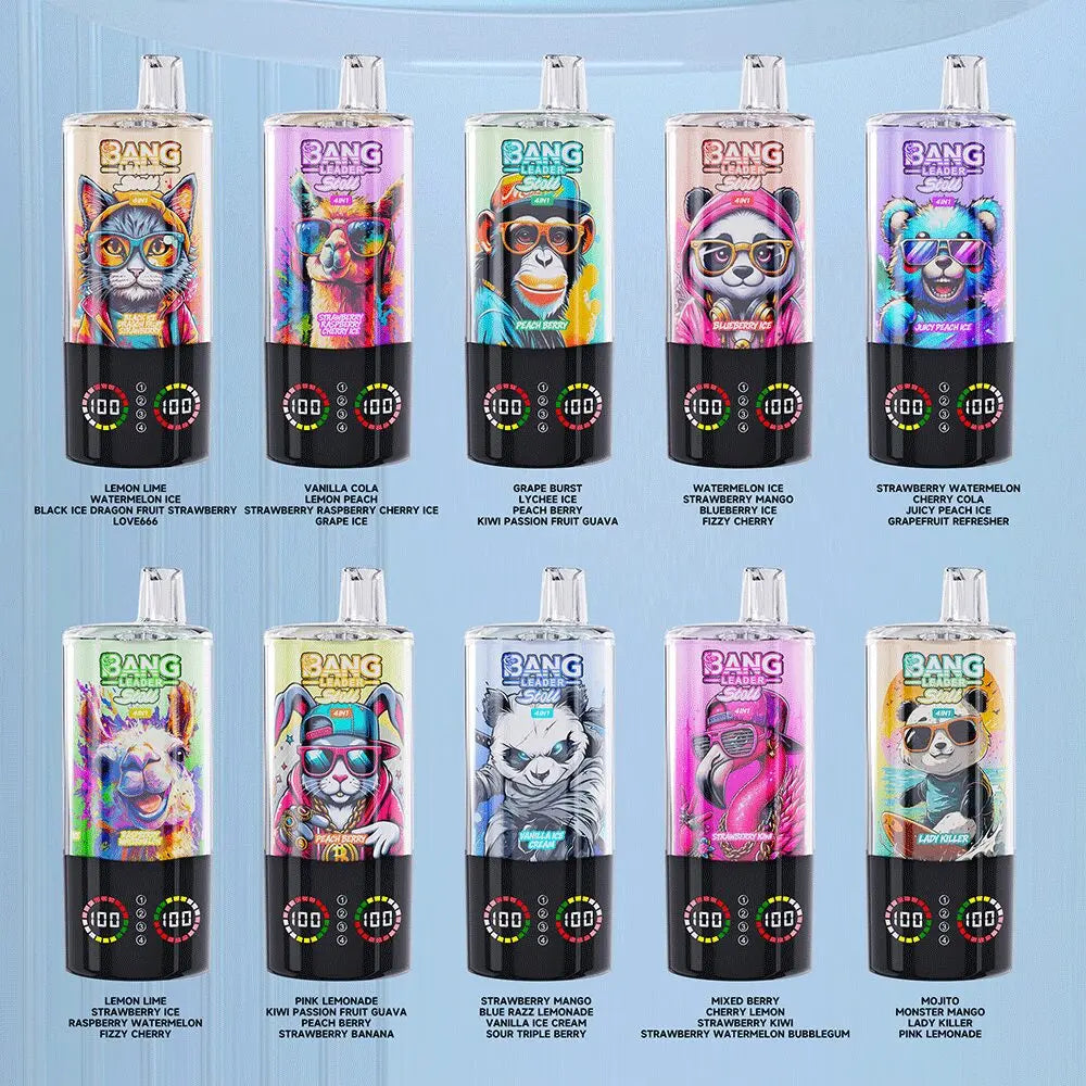 Bang Leader Stoll 100K 100000 Puffs 4 in 1 Flavors & Quad Mesh Coil LED Display Disposable Vape