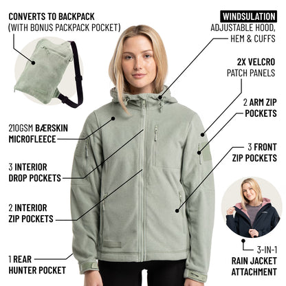 The World's Only Outdoor Hoodie That Becomes Its Own Backpack. 210gsm MicroFleece. 12 Pockets. Stuff It, Strap It, Keep Moving.