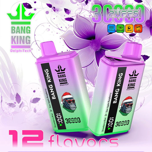 Bang 30000 30k Puffs 0% 2% 3% 5% Nicotine Double Taste  LCD Display Disposable Vape