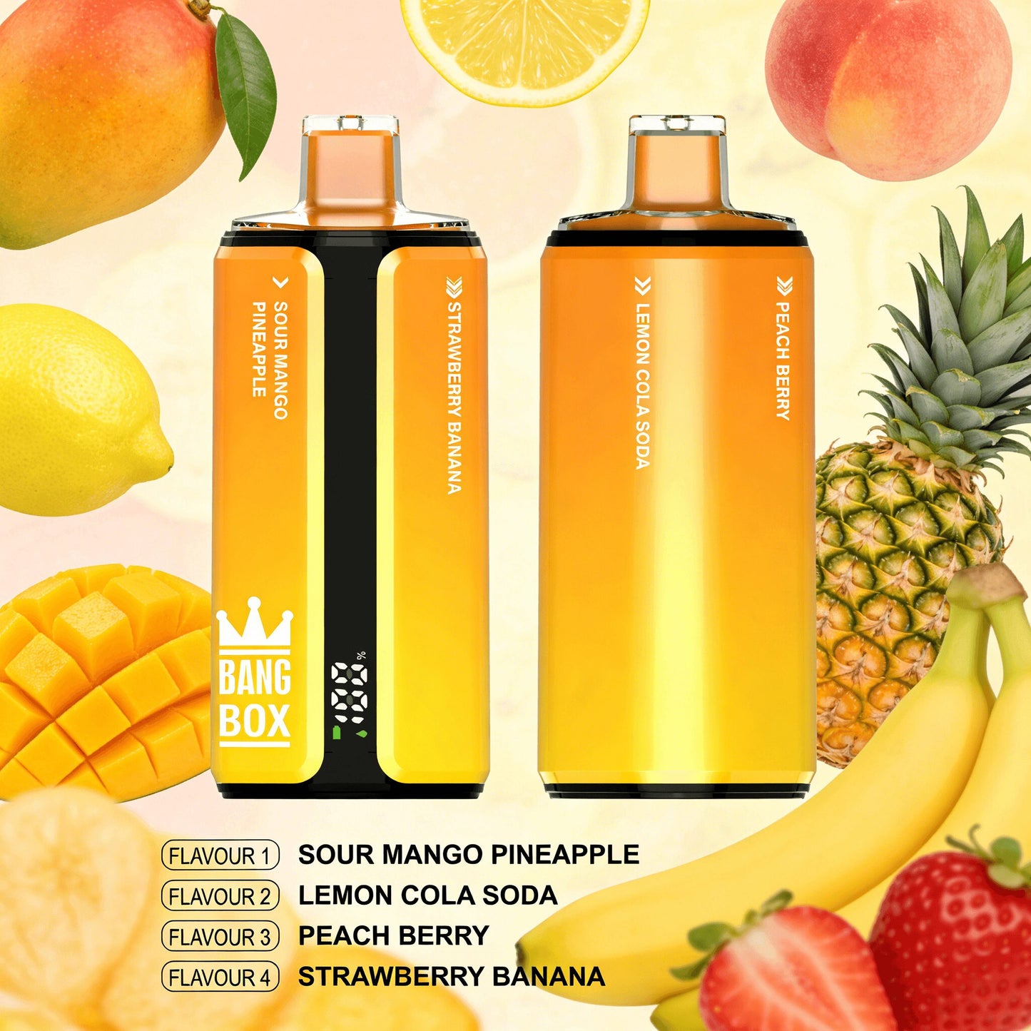 Bang Box 160000 160K Puffs 4 In 1 Flavors Original Rechargeable LED Display Disposable Vape