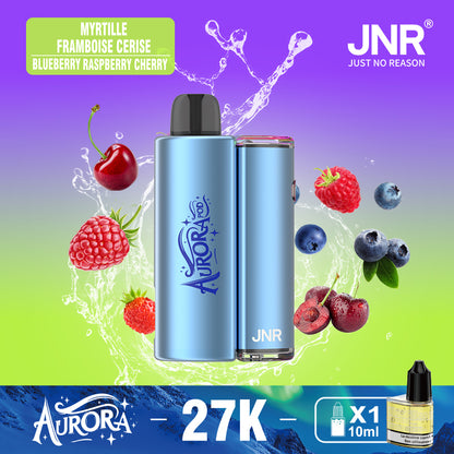 JNR Aurora 27K 27000 Puffs 2+10ml Replaceable Pod Kit Refillable Original Disposable Vape