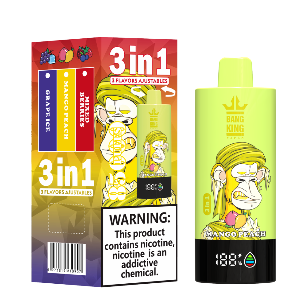Bang King 85000 85k Puffs 3 in 1 Flavors Newest Original Rechargeable LCD Display Disposable Vape
